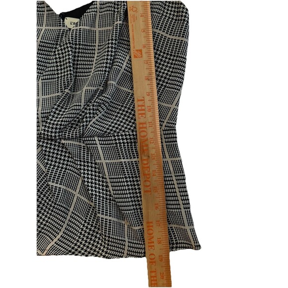 L'AGENCE Chiara Camisole Tank 100% Silk Herringbone Plaid Peplum Romantic SZ S - Picture 13 of 13